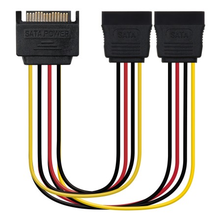 Cable SATA NANOCABLE Cable SATA Alimentacion SATA/M / 2xSATA/H, 30 cm 30 cm