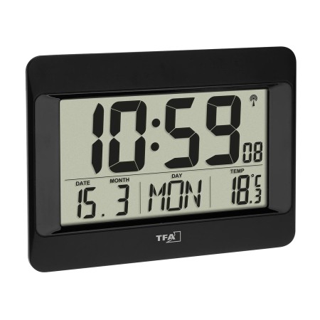 Reloj de Pared TFA Dostmann Negro Moderno (Reacondicionado A)