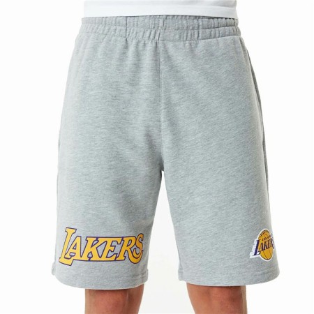 Pantalón Corto Deportivo New Era LA Lakers Gris Hombre