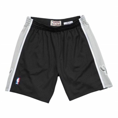 Pantalones Cortos de Baloncesto para Hombre Mitchell & Ness San Antonio Spurs Negro