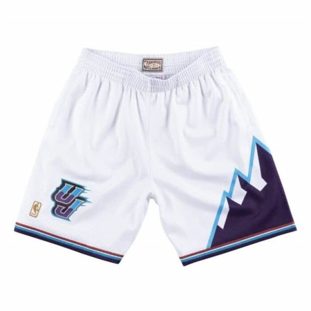 Short de Basket pour Homme Mitchell & Ness Utah Jazz Blanc