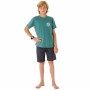 Camiseta de Manga Corta Niño Rip Curl Stapler Azul