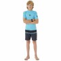 Camiseta de Manga Corta Niño Rip Curl Corps L/S Rash Vest Azul Licra Surf