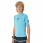 Camiseta de Manga Corta Niño Rip Curl Corps L/S Rash Vest Azul Licra Surf