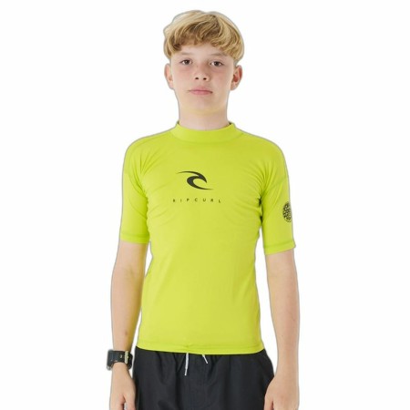 Camiseta Rip Curl Corps S/S Rash Amarillo Surf Licra