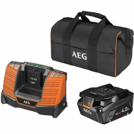 Set de cargador y baterías recargables AEG Powertools Pro Lithium Setl1840shd 18 V 4 Ah