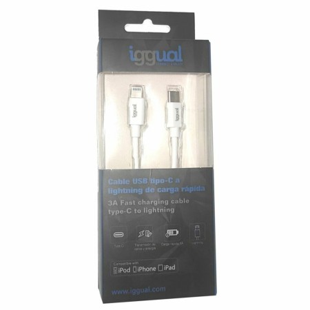 Cable USB-C a Lightning iggual IGG317761