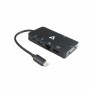 Adaptador USB C a HDMI V7 V7UC-2HDMI-BLK    Negro