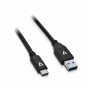 Cable USB A a USB C V7 V7U2C-1M-BLK-1E   Negro 1 m