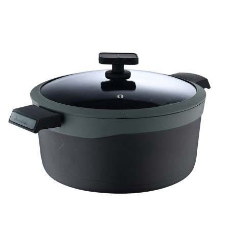 Casserole avec Couvercle Masterpro GASTRO REECO MP Noir Aluminium