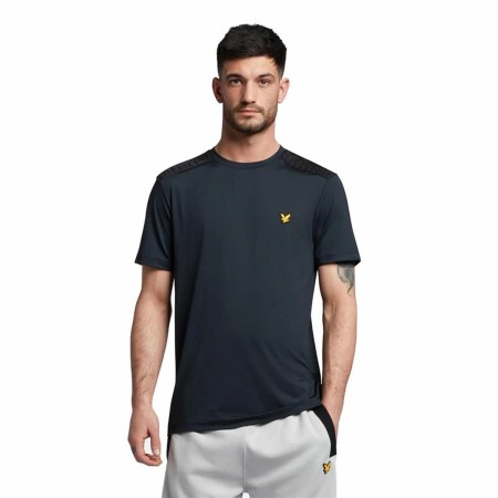 T shirt à manches courtes Lyle & Scott Sp1-Shoulder Branded Noir Homme