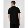 T shirt à manches courtes 4F Regular Plain Noir Homme