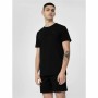 T shirt à manches courtes 4F Regular Plain Noir Homme