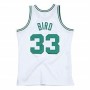 t-shirt de basket Mitchell & Ness Boston Celtics Nº33 Larry Bird Blanc