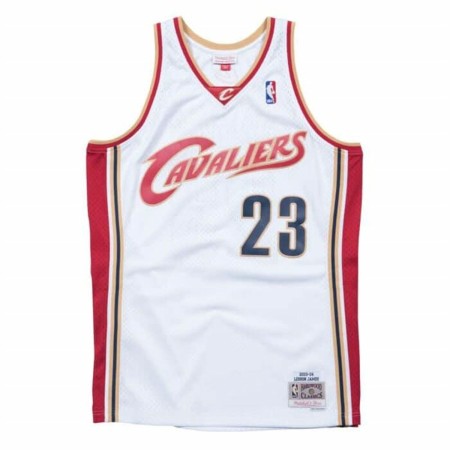 Camiseta de baloncesto Mitchell & Ness Cleveland Cavaliers 2008-09 Nº23 Lebron James Blanco