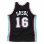 Camiseta de baloncesto Mitchell & Ness Memphis Grizzlies 2001-02 Nº16 Pau Gasol Negro