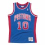 t-shirt de basket Mitchell & Ness Detroit Pistons 1988-89 Nº10 Dennis Rodman Bleu