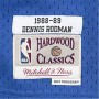 t-shirt de basket Mitchell & Ness Detroit Pistons 1988-89 Nº10 Dennis Rodman Bleu