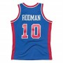 t-shirt de basket Mitchell & Ness Detroit Pistons 1988-89 Nº10 Dennis Rodman Bleu