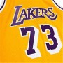 Camiseta de baloncesto Mitchell & Ness Los Angeles Lakers 1998-99 Nº73 Dennis Rodman Amarillo