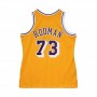 Camiseta de baloncesto Mitchell & Ness Los Angeles Lakers 1998-99 Nº73 Dennis Rodman Amarillo