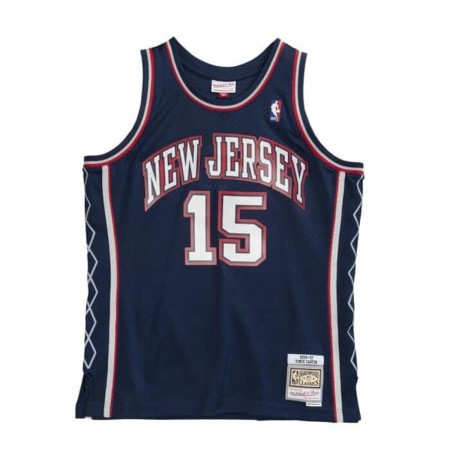 t-shirt de basket Mitchell & Ness New Jersey Nets 2006-07 Nº15 Vince Carter Bleu