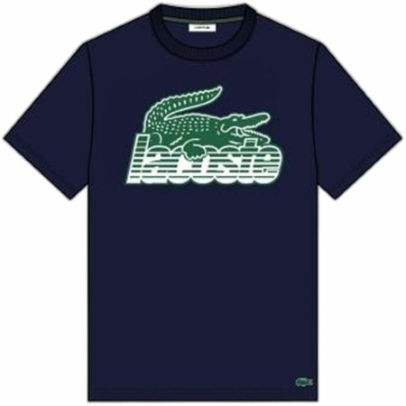 Camiseta Lacoste Héritage Regular Fit Contrast Branded Azul oscuro Hombre