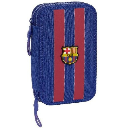 Plumier double Safta Bleu 12,5 x 4 x 19,5 cm (28 pcs)