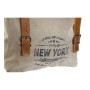 Mochila DKD Home Decor New York Marrón Beige Piel Algodón (31 x 21 x 44 cm)