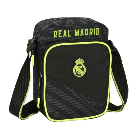 Bolso Bandolera Real Madrid C.F. Negro (16 x 22 x 6 cm)