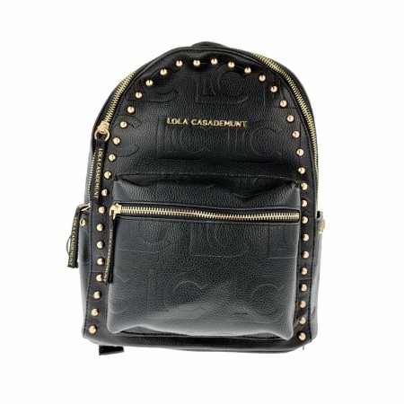 Bolso Mujer Lola Casademunt Negro Dorado Piel