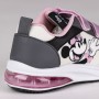 Zapatillas Deportivas con LED Minnie Mouse Velcro Gris