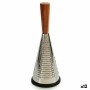 Rallador Múltiple Cónico Madera Acero Inoxidable 13 x 34,5 x 13 cm (12 Unidades)