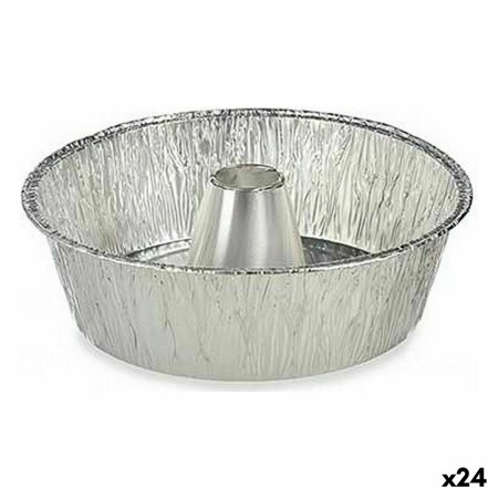 Ensemble de moules à pâtisserie Jetable Bague Aluminium 25 x 7,7 x 25 cm (24 Unités)