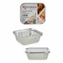 Ensemble de plats pour la cuisine Jetable Avec couvercle Aluminium 500 ml 14,5 x 7,5 x 12,5 cm (24 Unités)