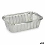 Set de Fuentes de Cocina Desechable Con Tapa Aluminio 800 ml 11,5 x 7 x 22 cm (24 Unidades)