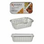 Set de Fuentes de Cocina Desechable Con Tapa Aluminio 800 ml 11,5 x 7 x 22 cm (24 Unidades)