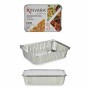 Ensemble de plats pour la cuisine Jetable Avec couvercle Aluminium 19 x 6,8 x 25,5 cm (24 Unités)