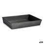 Molde Rectangular Gris oscuro Metal 24 x 6,5 x 36,5 cm (24 Unidades)