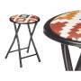 Taburete Plegable Boho Chic Negro PVC Metal 30 x 30 x 45 cm (10 Unidades)