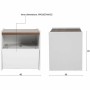Table de Nuit Snow 48 x 40 x 30 cm Blanc