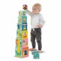 Playset SES Creative Block tower to stack with animal figurines 10 Piezas