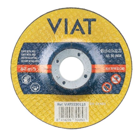 Disque abrasif Viat 0330115 Métal Acier inoxydable Ø 115 x 2,5 x 22,2 mm