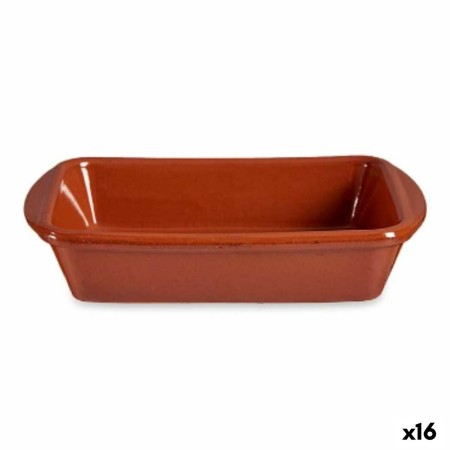 Fuente para Horno Rectangular Barro cocido 14,5 x 4 x 20 cm (16 Unidades)