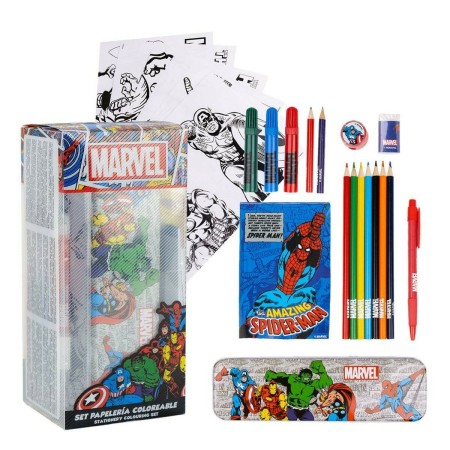 Set Escolar Marvel 16 Piezas Rojo