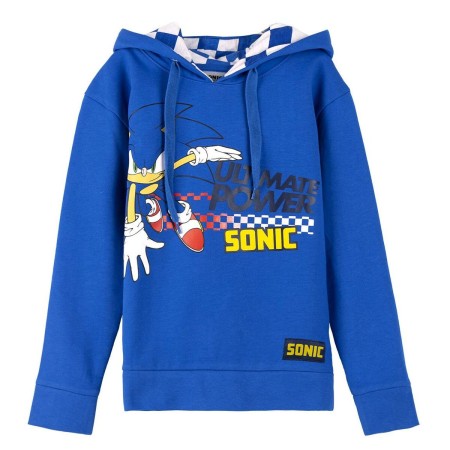 Sudadera con Capucha Niña Sonic Azul