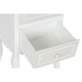 Mesita de Noche DKD Home Decor Blanco Marrón claro Madera MDF 40 x 34 x 66 cm