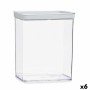 Tarro Transparente Silicona Poliestireno ABS 3,3 L 10,5 x 23,7 x 21 cm (6 Unidades)