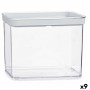 Tarro Transparente Silicona Poliestireno ABS 2,2 L 10,5 x 16,1 x 21 cm (9 Unidades)