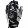 Guantes de receptor Wilson NFL Stretch Fit Gris